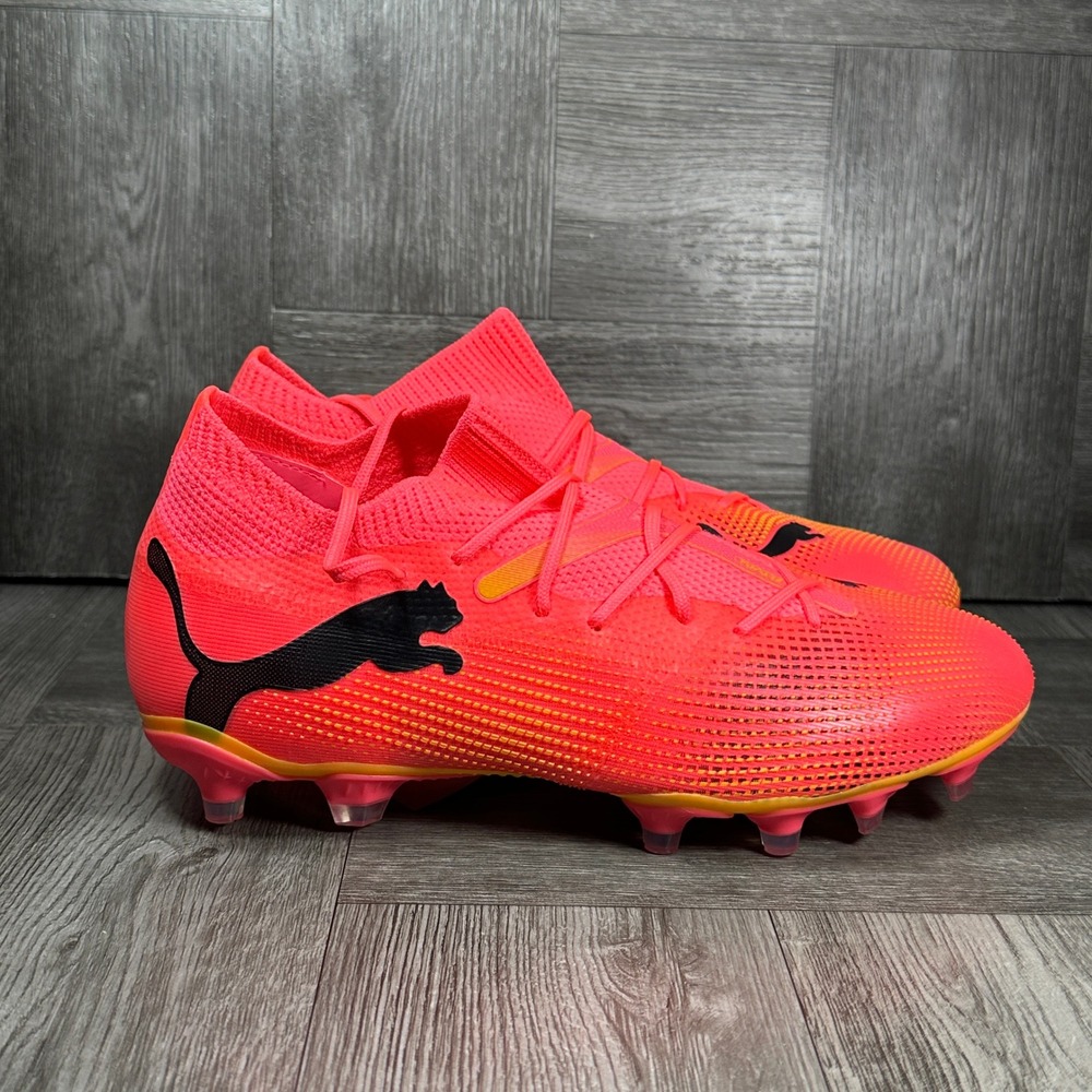 Puma Soccer Cleats Future 7 Match FG/AG Womens 6 Pink Orange NEW 107716-03